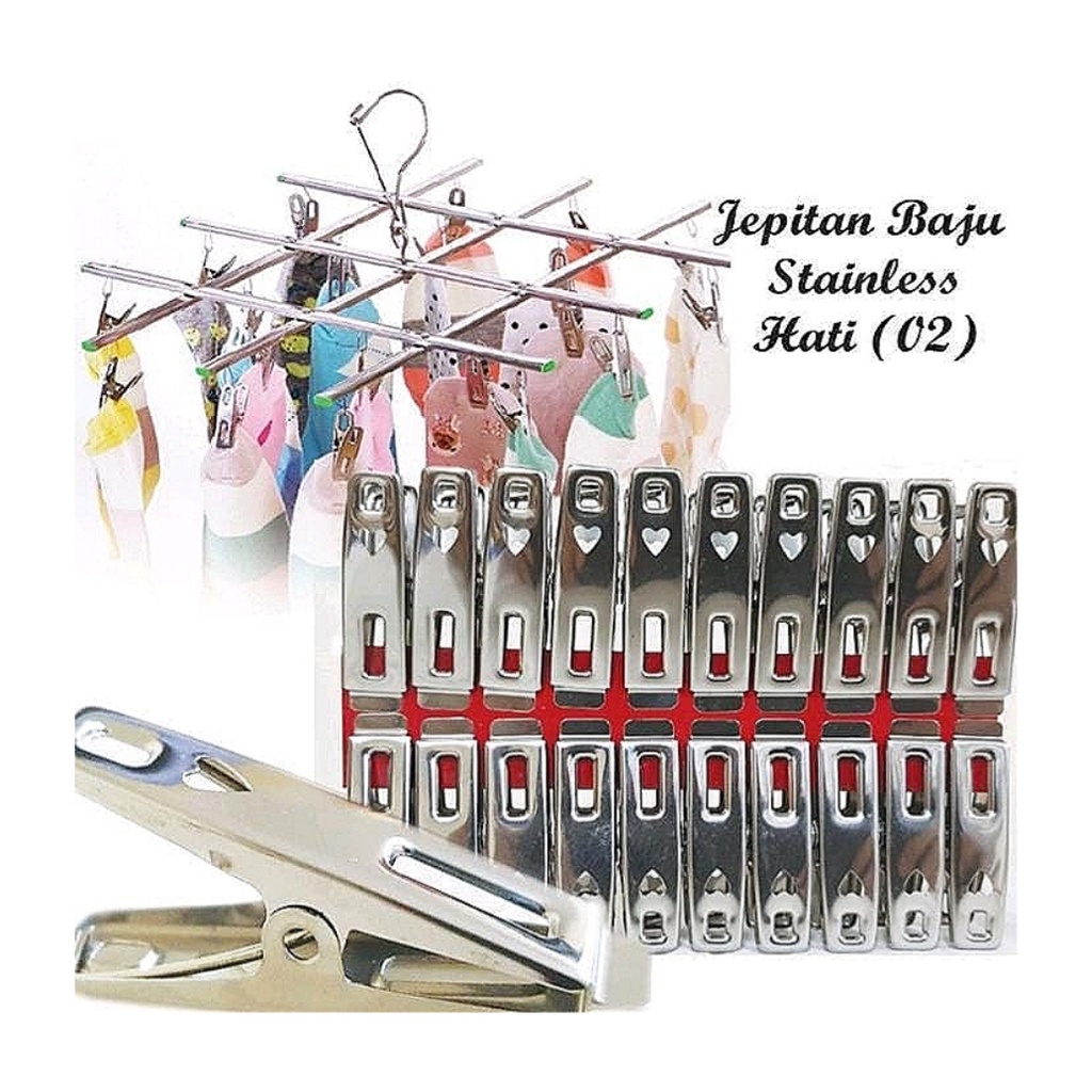 Jepitan Baju Stainless Steel Import Penjepit Jemuran Baju Pakaian laundry