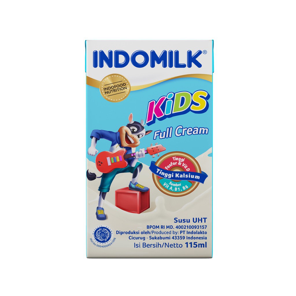 

SUSU UHT INDOMILK KIDS FULL CREAM PLAIN 115 ML