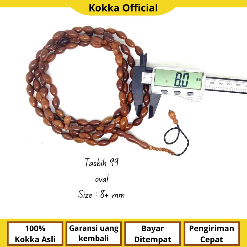 COD Tasbih Kayu Kaukah Oval 99 Butir Asli Tasbeh Kaokah Kokkah Koka Kauka Kaoka By Kokka Official