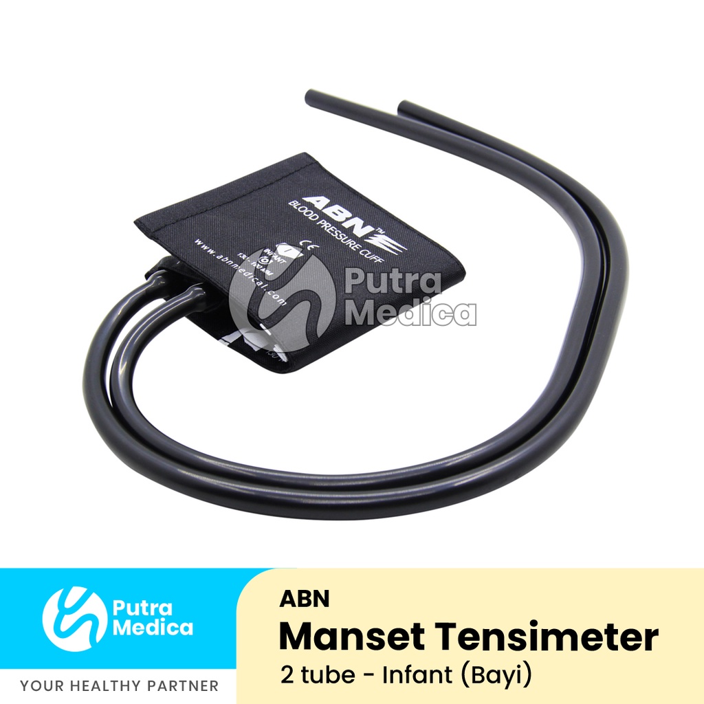 ABN Manset Tensimeter 2 Selang Bayi [Warna Random] / Nylon Cuff / Sparepart Tensimeter