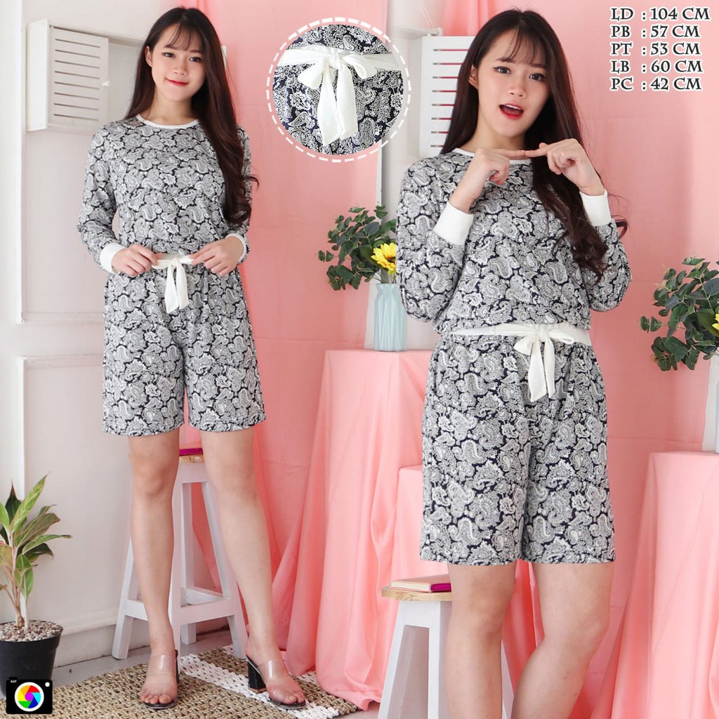 SETELAN WANITA - SETELAN WANITA LENGAN PANJANG - SETCEL WANITA DEWASA - BAJU SANTAI WANITA - SETELAN