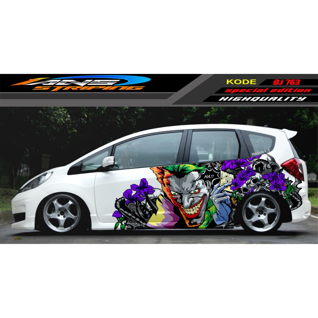 VARIASI STIKER MOBIL HONDA BRIO AGYA JAZZ AVANZA YARIS / DECAL STICKER MOBIL JAZZ / STIKER MOBIL