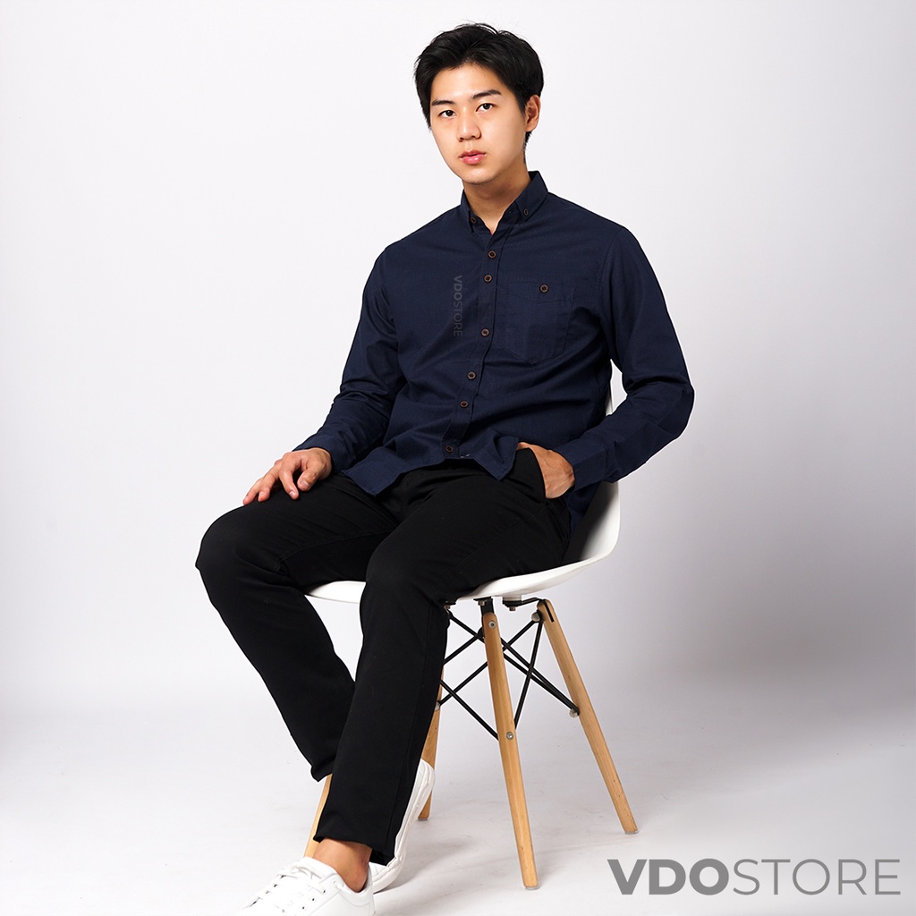 KEMEJA PRIA NAVY BASIC LENGAN PANJANG BAJU DEWASA POLOS PREMIUM KEMEJA KERJA TEBAL M L XL MEN SHIRT KEMEJA KANTOR FORMAL SANTAI CASUAL SEMI KASUAL VIRAL MURAH KATUN KUALITAS