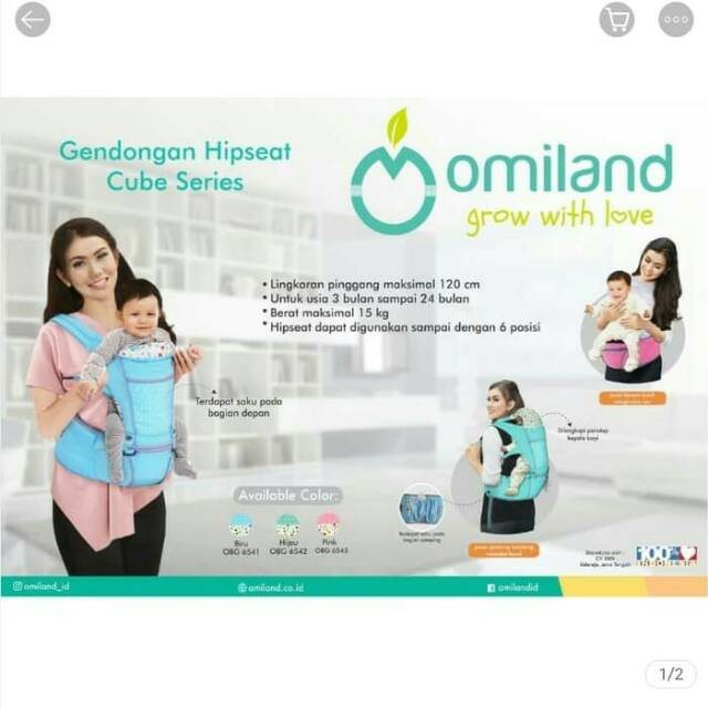 Gendongan Hipseat omiland cube series gendongan duduk bayi hip seat
