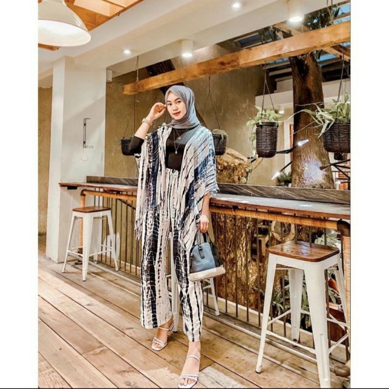 SETELAN CARDIGAN KULOT TIEDYE BALI /ONE SET KARDIGAN KULOT