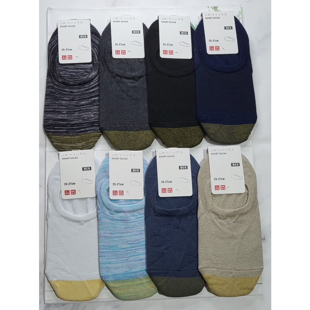 Uniqlo MEN Invisible Socks Premium Quality dengan Anti slip Men Pria cowo