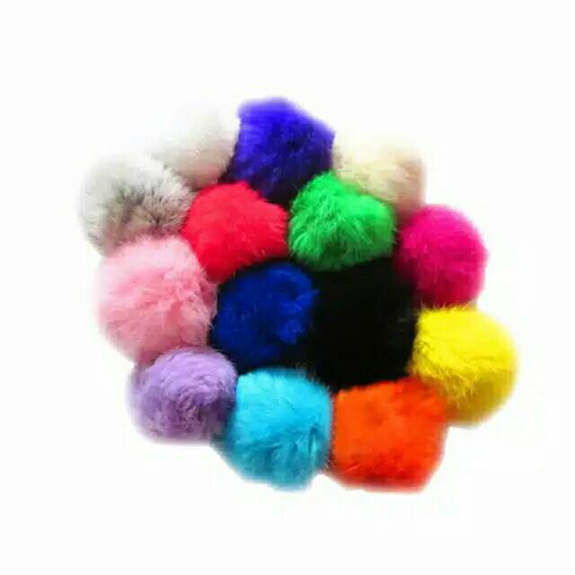  Pom  pom  bulu  untuk sandal  tas jilbab dll Shopee Indonesia