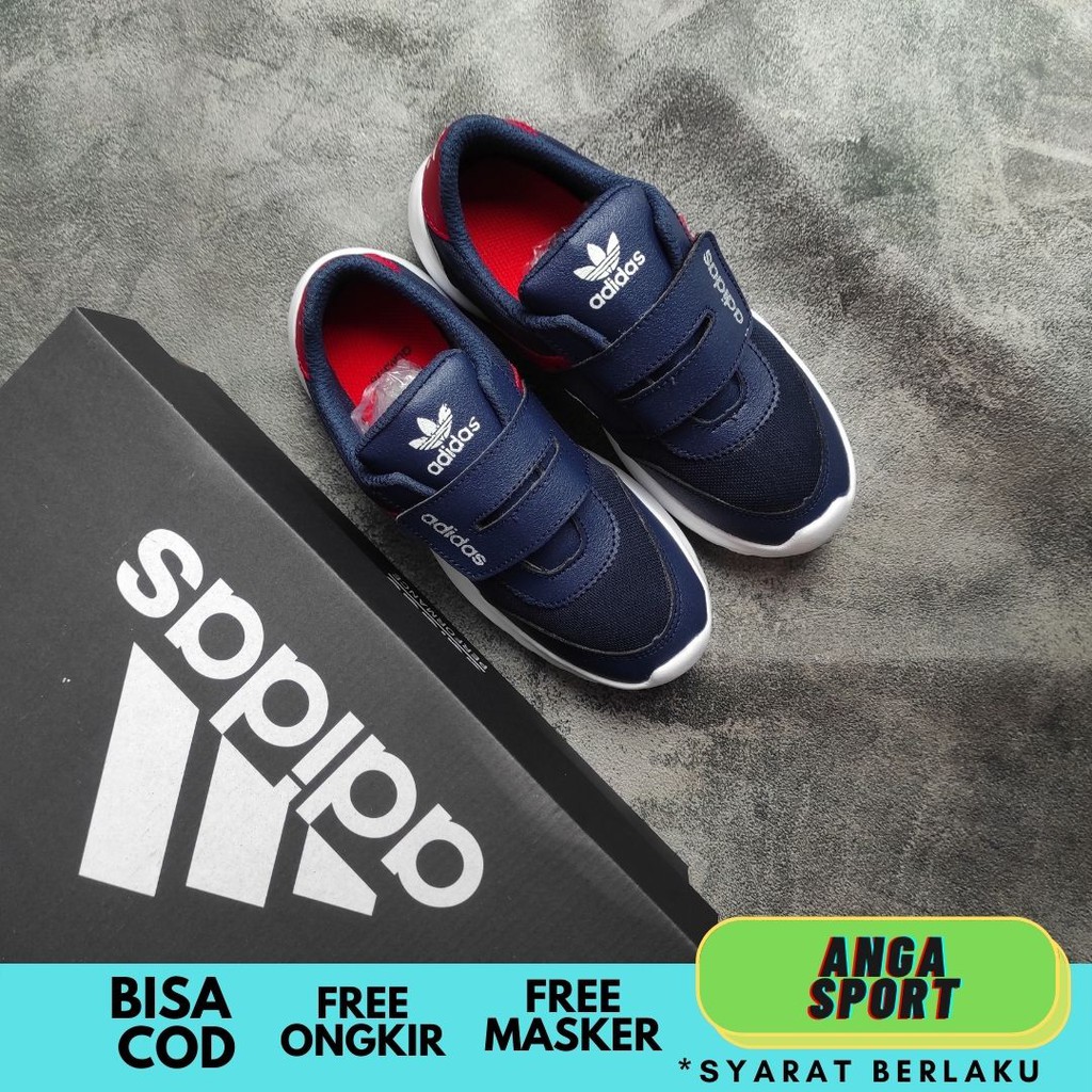 SEPATU ANAK LAKI LAKI ADIDAS NAVY PUTIH SEPATU SEKOLAH TK/SD PEREMPUAN SEPATU ANAK SNEAKERS NAVY PUTIH SEPATU KETS JUNIOR UNISEX MADE IN VIETNAM