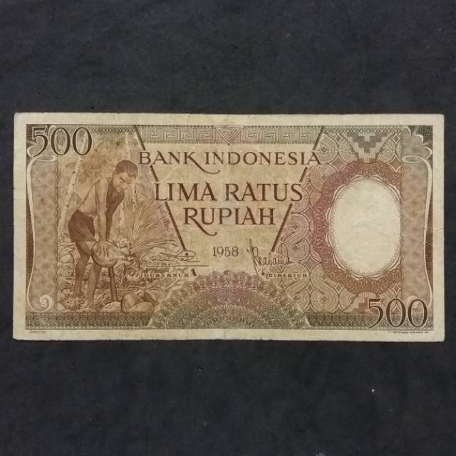 UANG KUNO 500 RUPIAH SERI PEKERJA TAHUN 1958