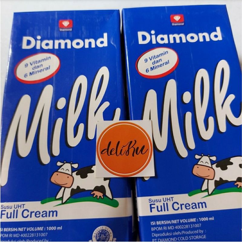 

Susu diamond full cream uht 1 liter