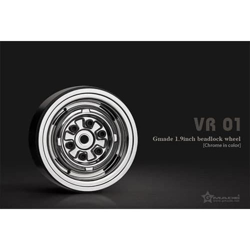 Unik Gmade VR01 Chrome Beadlock Wheels For 1.9 Inch Size Wheels 2pcs #GM701 Diskon