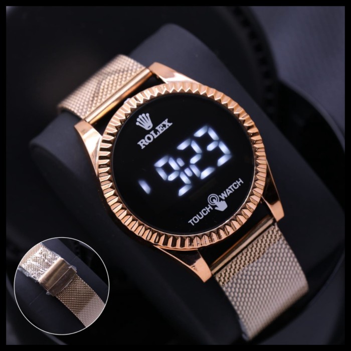 JAM TANGAN WANITA ROLEX LED DIGITAL TOUCH WATCH TERBARU