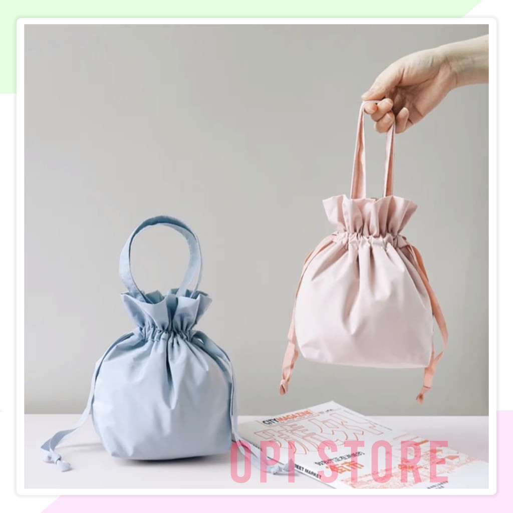 Tas Korea Canvas Bag Korea Tote Bag Tas Serut Wanita