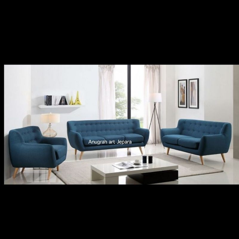 sofa retro sofa minimalis set 221 kain vienna premium