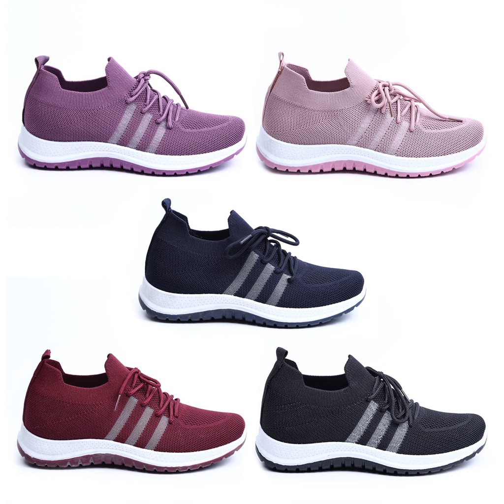 Sepatu Wanita Sneakers Wanita Import Cewek Sport Shoes Kasual Fashion Shoes Wanita Terkini - A1073-4