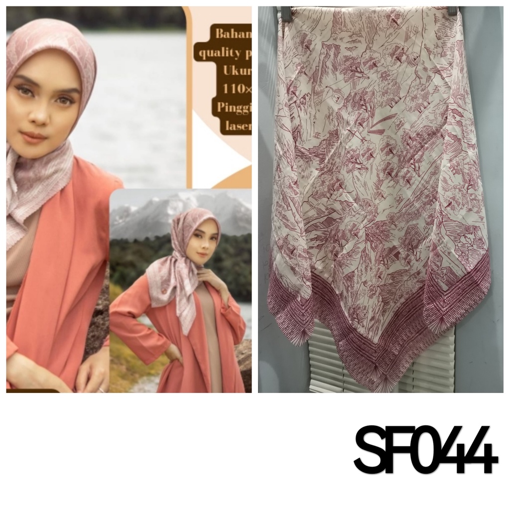 Hijab Voal Printing Premium  Laser Cut