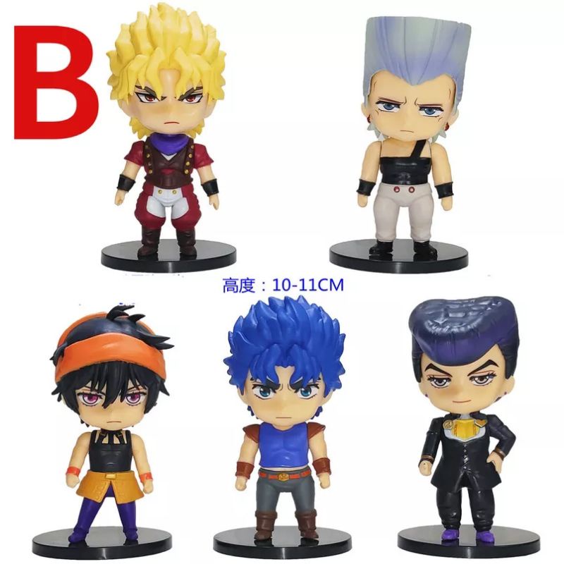 Figure Anime Jojo Bizzarre Adventure Higashikata Set 5 Miniatur pajangan Topper