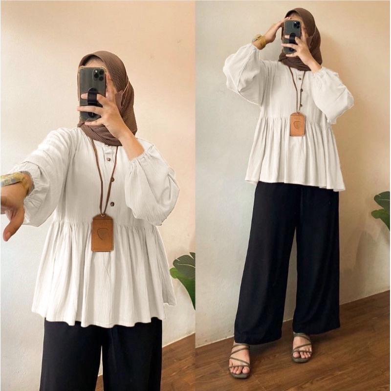 KINAN BUTTON BLOUSE /Kemeja Kinan /Atasan Wanita/Blouse Kinan