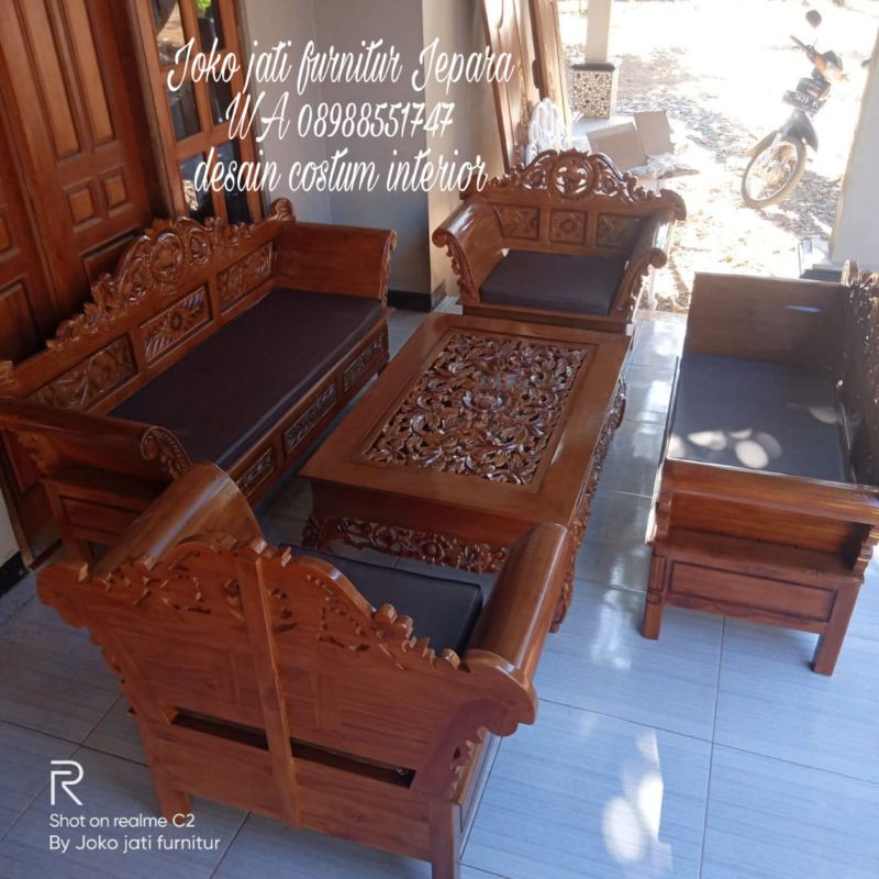 kursi tamu Madura matahari/kursi jati jepara