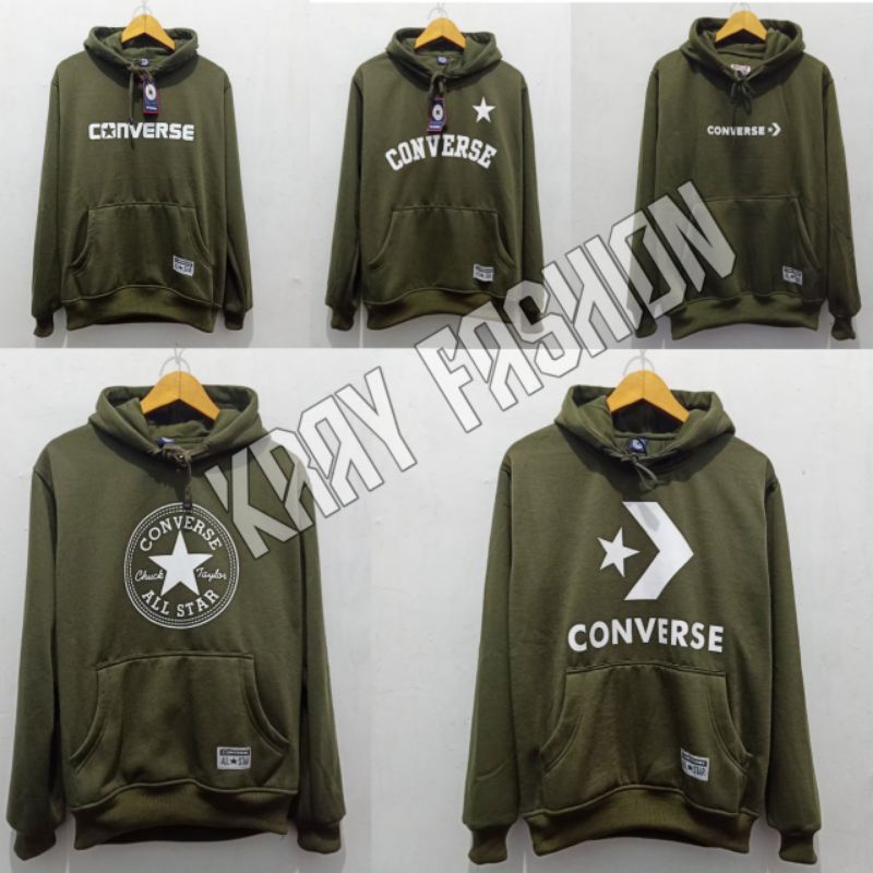 JAKET SWEATER HOODIE CONVERSE IJO ARMY JAKET HOODIE DISTRO PREMIUM