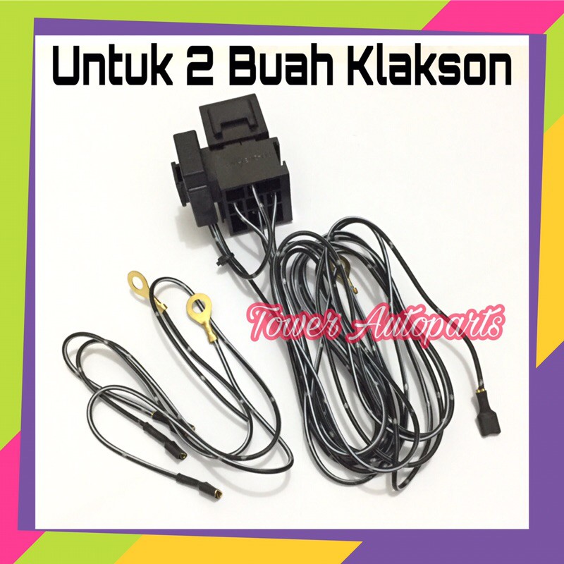 Kabel Relay Set Klakson Untuk Mobil &amp; Motor Original (Komplit Kabel-Relay-Sekring)