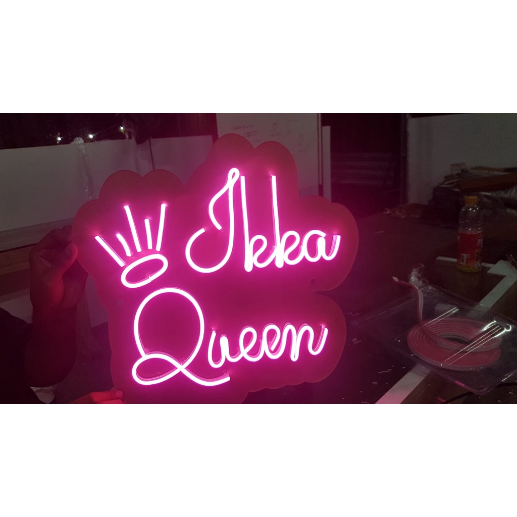 ( harga perhuruf ) Neon Flex Papan Nama | Papan Usaha LED Custom Neon Sign NeonFlex