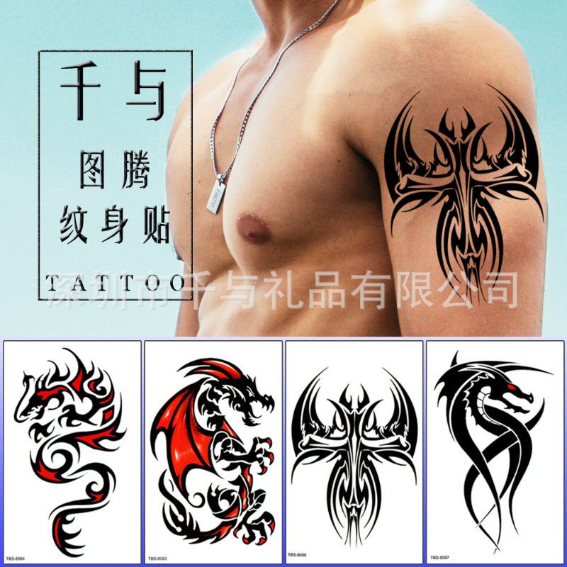 Tato Temporer Ukuran 19×12cm TBS-8050 - TBS-8089 Setengah lengan Tattoo Temporary Half arm