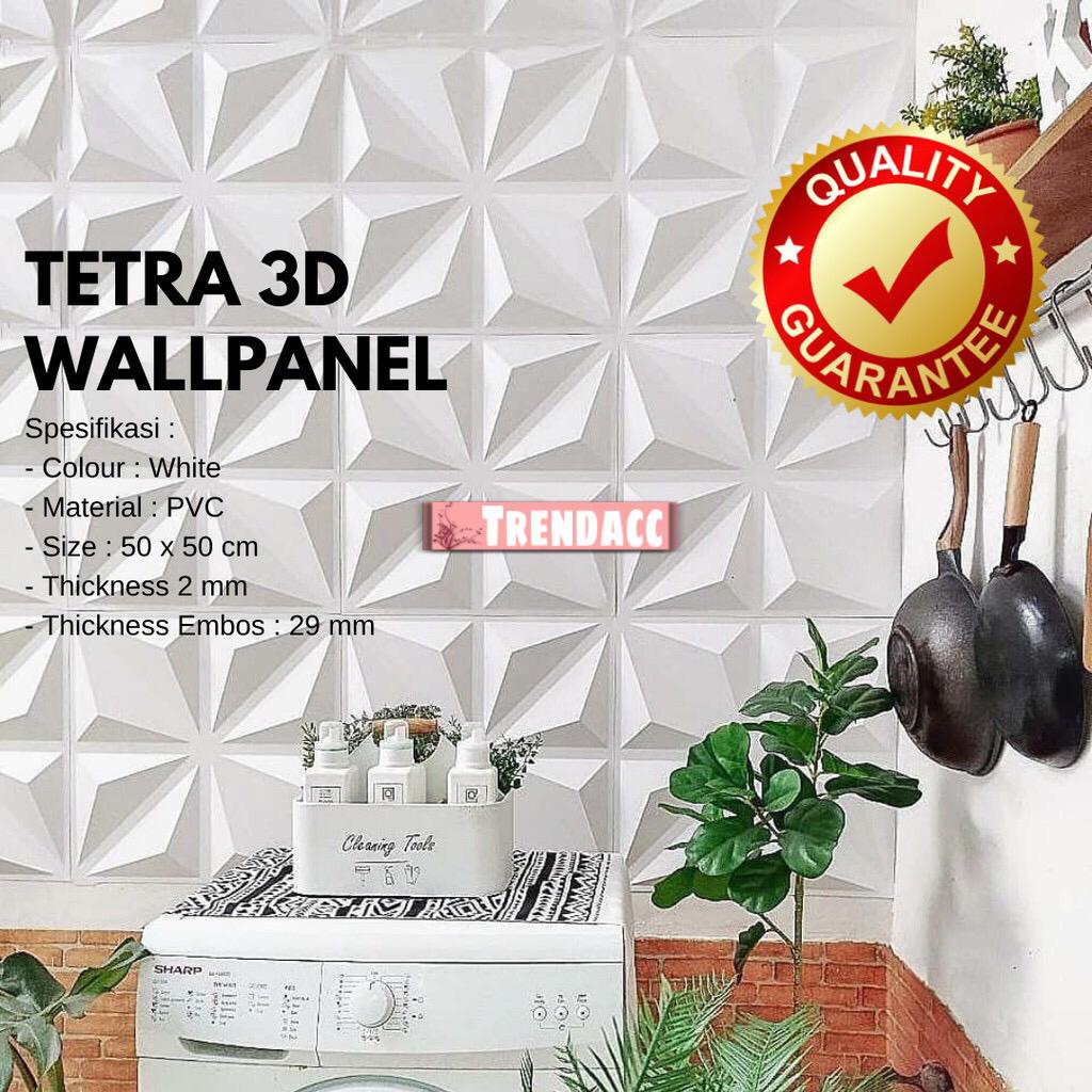 Trend-Wallpaper foam sticker wall panel prisma 3D 70x70 cm tebal 7mm