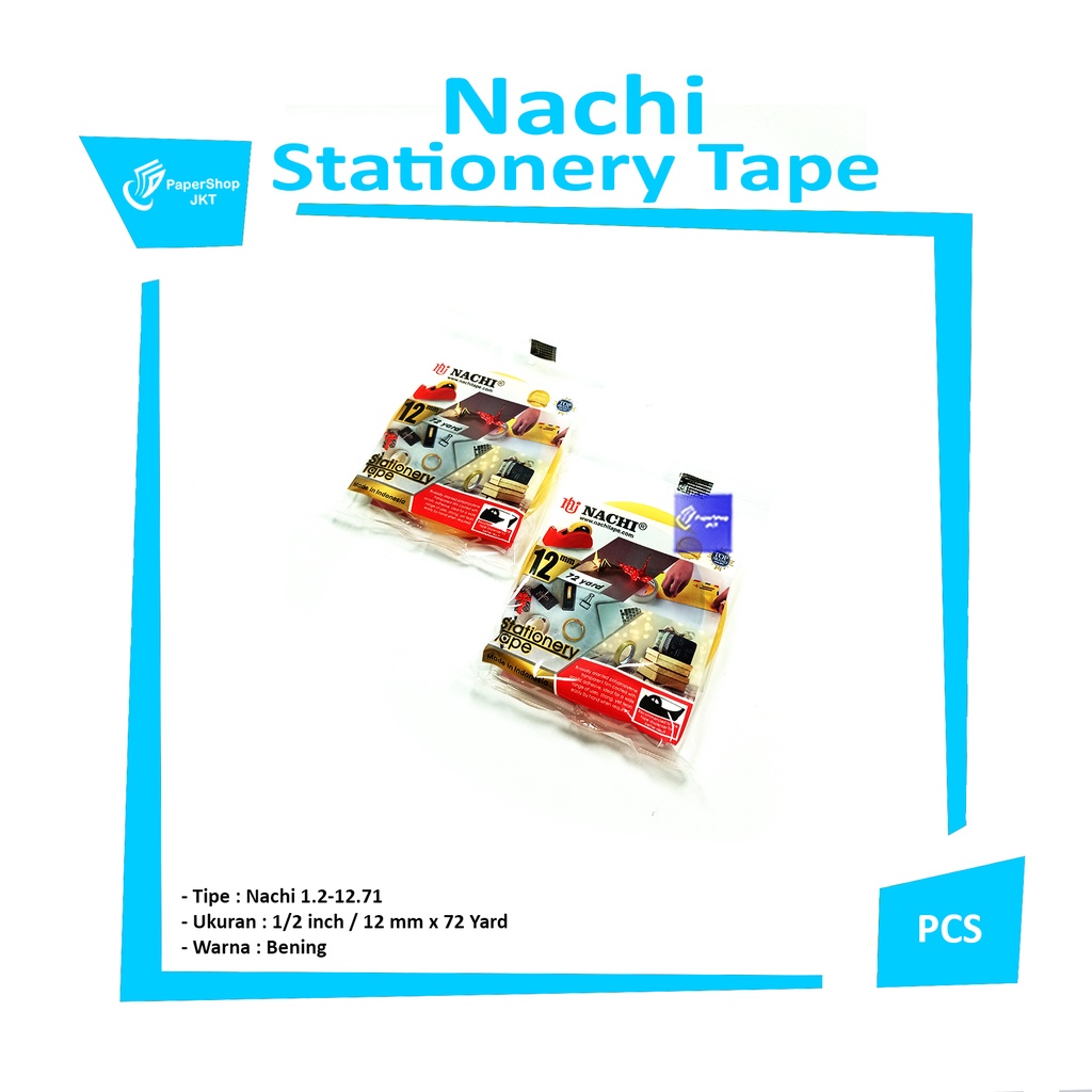 

NACHI - Stationery Tape 1/2" - 12 mm x 72 Yard - Roll