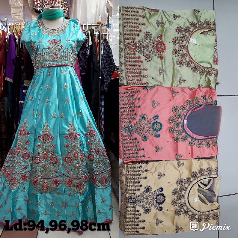 Baju satelan india mewah bollywood murah abi silver celana panjang salendang