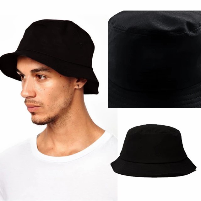 BAROKAH Topi Bucket Premium Black / hitam polos