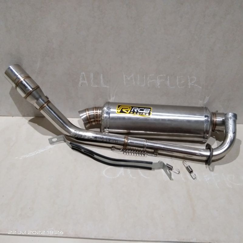 knalpot rcb oval panjang kolong bebek Supra x Vega r zr smash Shogun Jupiter