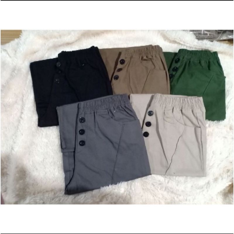 Celana panjang wanita Erde pants Celana korea wanita baggy bahan katun twill stretch