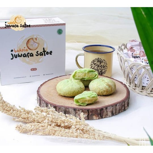 BAKPIA JUWARA SATOE [ Isi 10 ] Bakpia Kacang Hijau Pandan - Oleh Oleh Khas Jogja