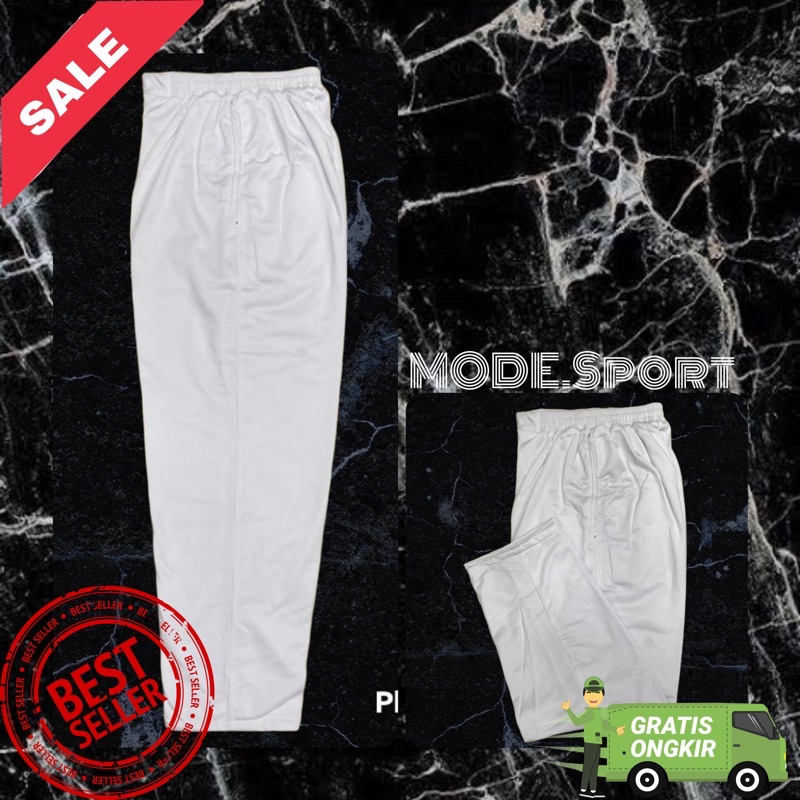 Training Panjang Warna Putih Polos / Celana Training Panjang Pria / Celana Training Wanita Putih Pol