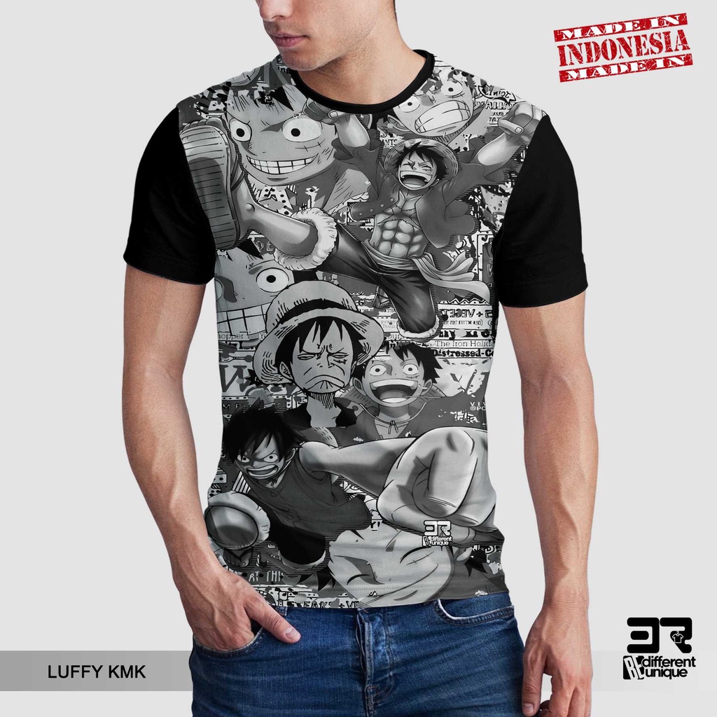 [ COD ] KAOS PRINTING GAMBAR ANIME ONE PIECE MONKEY D LUFFY KOMIK - BAJU KARTUN ANIMASI DISTRO ORIGI