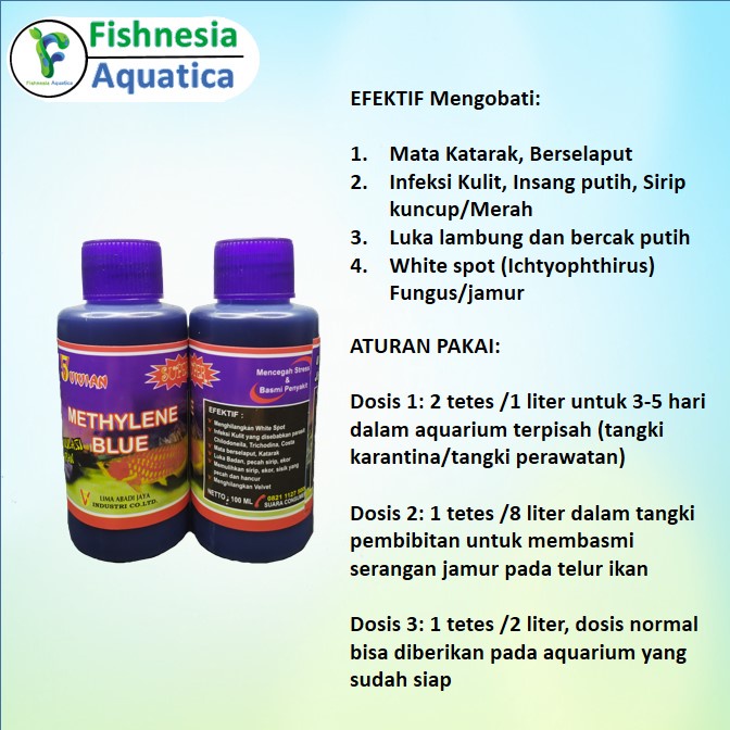 Vivian Obat Ikan/Obat Biru Methylene Blue 100mL