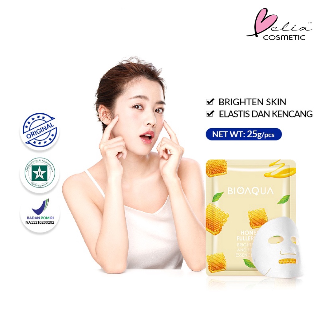 ❤ BELIA ❤ BIOAQUA Sheet Mask Master Series Plant | Flowers | Fruit | Eye Mask | Facial Mask Brightening Glowing Moisturizing Skin Care | Hydrating Essence Face Mask Brightening Anti Acne Jerawat | Honey Vitamin C Masker Wajah Muka Pelembab Kulit Cosmetics-BA S_Mask Honey