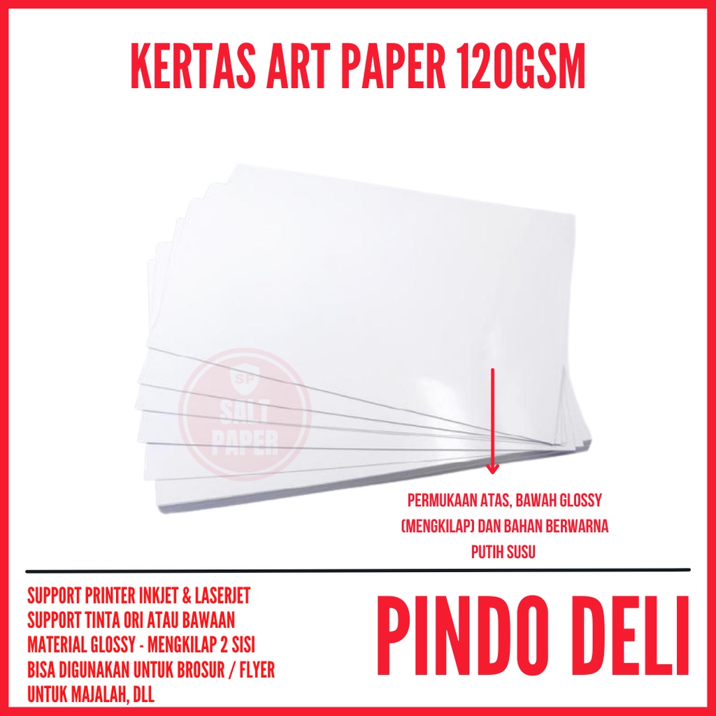 

RK Kertas Art Paper 120 gsm A4 isi 100 lembar / Kertas Flyer A4