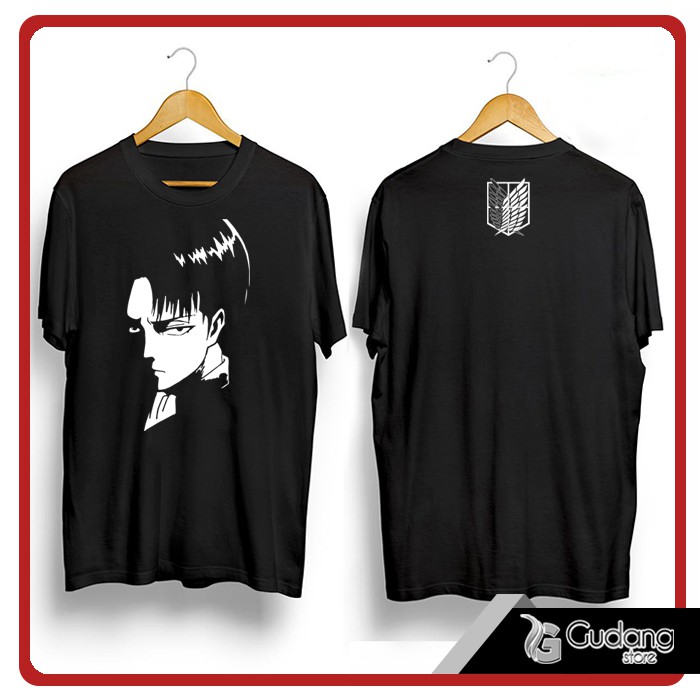 Kaos Tshirt Baju ATTACK ON TITAN LEVI / kaos anime / kaos komunit