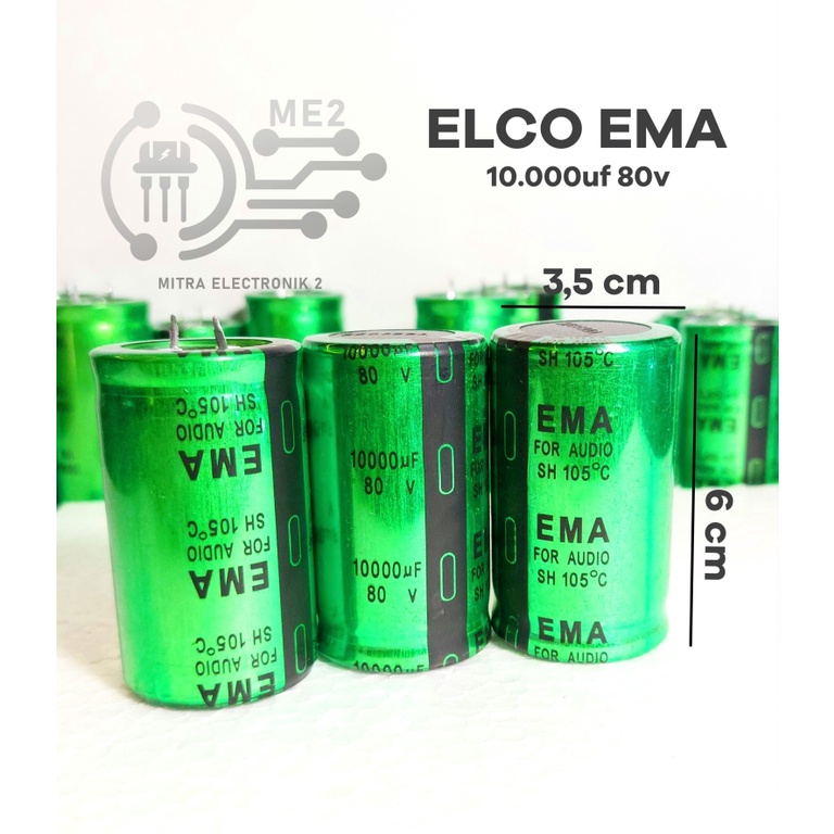 Elco EMA 10000uf 50v 80v 100v Kwalitas Bagus