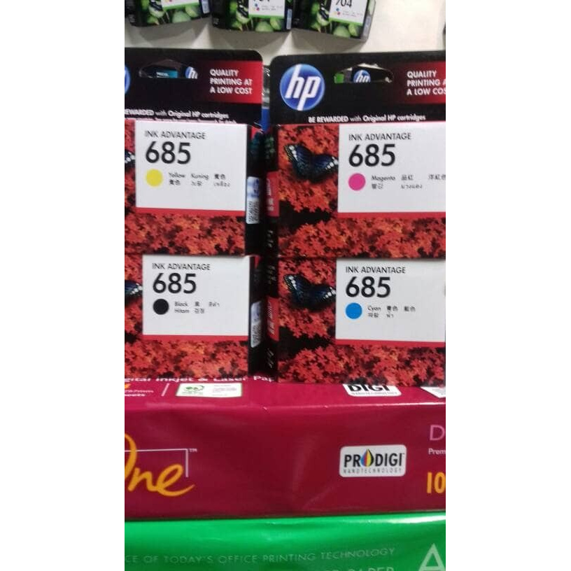 

T6Etfe4E Tinta Hp 685 Black Cyan Magenta Yellow (Satu Set) Ink Advantage E57Dtgfe
