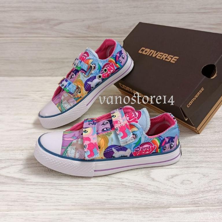 "SLY. 486993" New Sepatu Anak Perempuan Sepatu Sneakers Anak Cewek Converse Motif Little Pony Lucu K
