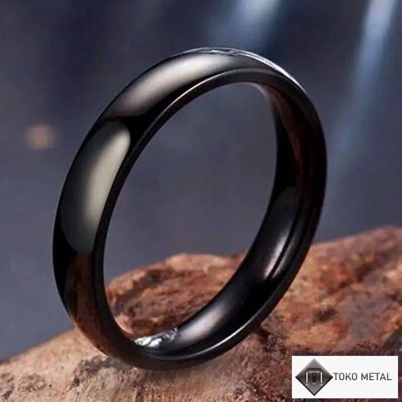 Cincin Titanium Polos Anti Karat Pria &amp; Wanita/ couple [ Toko Metal ]