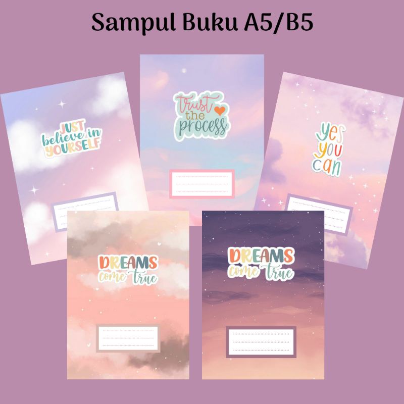 

[ap 120gr] Sampul Buku Aesthetic Book Cover - Pastel Edition Ukuran A5 B5