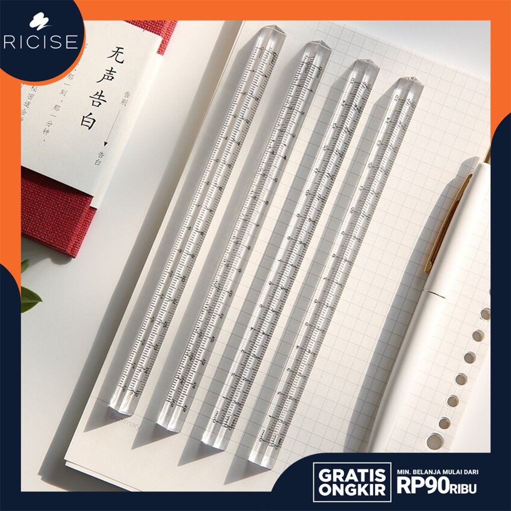 

RICISE - Penggaris Segitiga Transparan Stationery Aesthetic Untuk Perlengkapan Sekolah - STA22