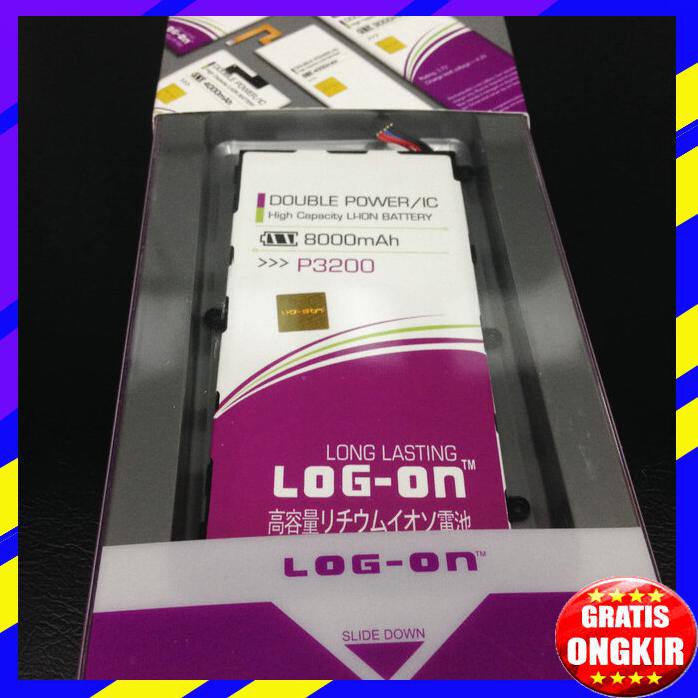 ACC HP BATERAI SAMSUNG GALAXY TAB P3200 8000MAH DOUBLE POWER LOG ON