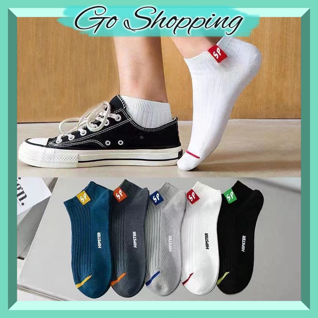 GO! KK827 Kaos Kaki polos Import Korea Kaus Kaki Motif hipster Warna Cewek Cowok