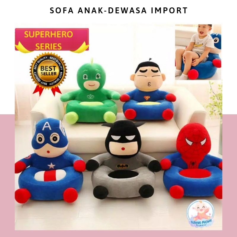 GRATIS ISI! Sofa Bayi Anak Dewasa Superhero series Original Premium