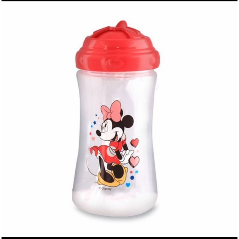 Botol Minum Sedotan Disney Mickie Minnie 360 ml Bunny